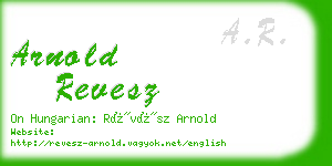 arnold revesz business card